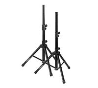 Ibiza - SS01B-MINI - 2 supporti per diffusori in alluminio da 1,20 m e 30 kg - Custodia per il trasporto inclusa - Nero
