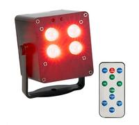 Ibiza - TINYLED-RGB-WASH - Scatola effetto luce a LED - Effetto WASH - 4 x 3W RGB - Funzionamento a batteria - Effetto luce - Atmosfera festiva