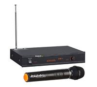 Ibiza - VHF1A - Sistema microfonico wireless con 1 microfono VHF e 1 ricevitore - 1 canale 207,5MHz - Nero