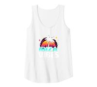 Ibiza Vibes Retro Party in Paradiso Tropicale Canotta, Donna, Bianco, XL