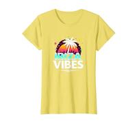 Ibiza Vibes Retro Party in Paradiso Tropicale Maglietta, Donna, Limone, L