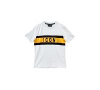 Icon T-shirt maniche corte con banda logata bianco YXXL