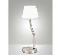 IBLA LAMPADA DA TAVOLO NICHEL SATINATO A LED 3000K - 9W - 750 lm DIMMERABILE IN METALLO E VETRO