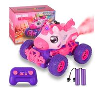 iBlivers Unicorno Macchina Telecomandato per Bambini, Monster Truck Telecomandata Giocattolo con Unicorno, RC Monstertruck Unicorn Car con luce LED Spray, Regalo per Ragazze e Ragazzi 4-7 8-12 Bambini