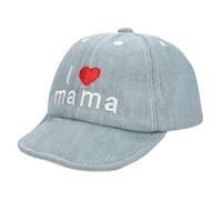 IBLUELOVER Berretto da baseball in cotone per neonati, unisex, protezione solare, berretto ricamato con scritta "I Love Mama Cabbie", cappello da viaggio per neonati 3-12 mesi, Azzurro, M