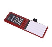 IBLUELOVER Taccuino A7 in pelle PU con calcolatrice e penna, pratico quaderno tascabile a righe, piccolo quaderno per la spesa, per ufficio, conferenze, lavoro, casa e viaggi, 30 fogli
