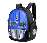 IBLUELOVER Zaino per la scuola 3D con LED, impermeabile, in nylon, per bambini, motivo: cartoni animati, per studenti, attività all'aperto, viaggi, asili e ragazzi, con portachiavi a forma di panda