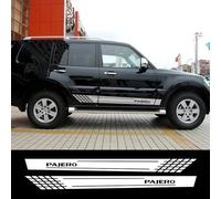 IBLUON 2 pezzi adesivi per porte laterali auto strisce lunghe decalcomanie in pellicola di vinile, per Mitsubishi Pajero Sport MK2 GLS GLX accessori