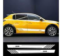 IBLUON 2 pezzi adesivi per strisce laterali per portiera auto, decalcomanie in vinile, per accessori per tuning automatico Peugeot 208 gt