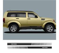 IBLUON 2PPC adesivi laterali per portiera auto strisce sportive grafica decalcomanie in vinile, per accessori auto Dodge Nitro Tuning