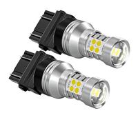 IBLUON 2X LED Daytime Running Light DRL Lampadina 3157 P27/7W T25 Canbus, Adatta per Jeep Compass Grand Cherokee 2011-2016