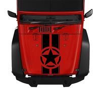 IBLUON Adesivo per cofano militare Doordash, per Jeep Wrangler TJ LJ JK Star Army Stripes Decal Vinile per auto camion Adesivo impermeabile