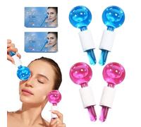 IBMLOMM Ice Globes Occhi - Fraicheur Ice Globes Massaggiatore per Il Viso per Una Pelle Luminosa e rinfrescata - Set di 4 (2 Blu, 2 Rosa)