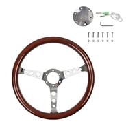 IBNA Volante da Corsa Volante Sportivo Universale da Corsa da 380 Mm 15 Pollici con Kit Pulsante Clacson(1013C-Horn Button)