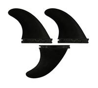 iBOARD Future Fins - Pinne da surf in schiuma, 3 pinne e bulloni, colore: nero