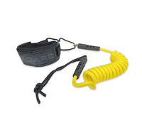 iBoard Guinzaglio per bodyboard a spirale, 1,2 m, accessori da surf, ricambio per tavola da surf, rosso e giallo.