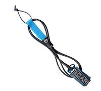 iBOARD Guinzaglio per tavola da surf in poliuretano, lunghezza 1,8 m, corda di trazione dritta, 3 strati di adesivo magico di alta qualità, guinzaglio grigio scuro da 6 mm con doppia testa rotante in