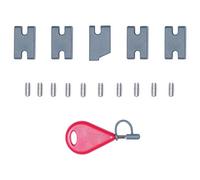 iBOARD - Kit per scheda Iinfill e chiave a pinna, Infill FCS 2, compatibile (1 chiave a pinn 10 viti+5 linguette) per tavola da surf