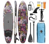 iBOARD Tavola da paddle gonfiabile | Tavola SUP Stand Up Paddle Board| 11 ′ × 32 ″ × 6 ″ di spessore|Tutti gli accessori all'interno (COLORE-9, 11')