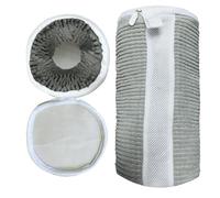 IBOPUXIU 2 Pezzi Sacchetto Scarpe Lavatrice, Adatto per Scarpe Sportive e da Allenamento, Realizzato in Lana Pulita a 360°, Riduce il Rumore del Lavaggio, Con Cerniera, Riutilizzabile.