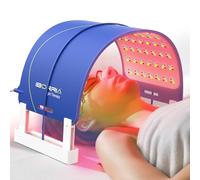 IBORRIA AuraCure - Pannello LED per terapia con luce rossa, 490 LED ad alte prestazioni, 5 lunghezze d'onda, versatile per viso e corpo, 3 impostazioni timer 15/20/30 min, 3 intensità, 42,3 x 19,5 cm