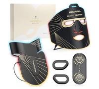 IBORRIA Maschera LED per Viso e Collo con Terapia della Luce, Terapia del Viso con Luce Rossa con Luce Infrarossa Vicina, Maschera per il Viso in Silicone Flessibile con Terapia della Luce, Terapia