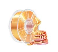 iBOSS Filamento per stampante 3D PLA+, filamento PLA Plus, 1,75 mm, filamento di seta bicolore, filamento di co-estrusione 3D, 1 kg (2,2 lbs), polvere dorata bicolore