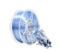 iBOSS Filamento per stampante 3D PLA PLUS, PLA+ 1,75 mm di seta bicolore Filamento di stampa 3D lucido coestrusione 1kg (2,2lbs), Silk Bicolore Blu Argento