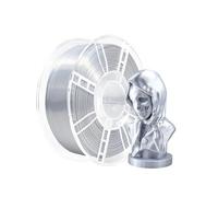 iBOSS PLA Plus (PLA+) Filamento per Stampante 3D, 1.75 mm, Seta Lucida, Stabilità Dimensionale +/- 0.02 mm, Bobina da 1 kg (2.2 lbs), Filamento PLA per Stampa 3D, Colore Argento Seta