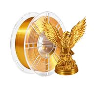 iBOSS PLA Plus (PL Shiny Silk 3D Printer Filamento 1,75 mm Silk PLA + 1,75 Dimension Accuracy +/- 0,02 mm, bobina da 1 kg (2,2 kg) per stampante 3D FDM (Silk Gold)