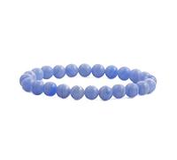 IBOWZ Bracciale in Pietra Naturale Braccialetti Chakra Bracciale Chakra, 7 Chakra Pietra Naturale Perline Bracciale Calcedonio Blu Lucky Yoga Bracciale Elastico Boho Moda Charm Gioielli per Le sig