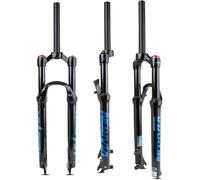 IBOWZ Forcella Ammortizzata per Bici, Forcella Ammortizzata per Mountain Bike 26 27 5 29 Pollici Escursione 100 mm Aria 1 1 8 Forcella Anteriore Freno a Disco Dritto