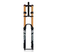 IBOWZ Forcella per Mountain Bike, Forcella Ammortizzata per Mountain Bike 26 27 5 29 Doppia Spalla Aria 15 Perno Passante 100 mm Freno a Disco Anteriore