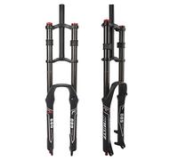 IBOWZ Forcella per Mountain Bike, Mountain Bike Forcella Sospensione 26 27 5 29 Escursione 130Mm XC DH Aria Discesa Doppia Corona Rimbalzo