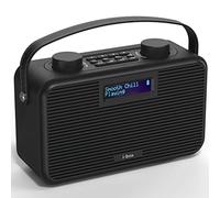 ibox Airtime Radio Portatile Bluetooth Ricaricabile DAB/DAB Plus/FM Stereo con Sveglia, RDS, Doppio Allarme Alimentato da Corrente Elettrica Radio Digitale Terrestre da Casa, Cucina, Ufficio, Tavolo