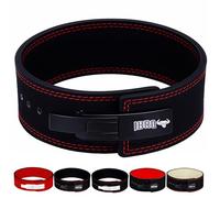 IBRO Powerlifting Leva Gym Belt - Power 10 mm Extreme Heavy Duty Vera Pelle Cinture - Squat Deadlift Bodybuilding sollevamento pesi IPF Power Lifting Strongman per uomo AllBlack M