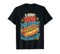 IBS Humor Frankfurter Mangiare Grafica Divertente Maglietta