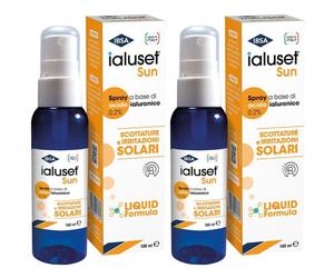 IBSA Ialuset Sun Spray Scottature e Irritazioni Solari 2x100 ml Spray