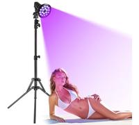 Ibtyzo Lampada Abbronzante Viso per la Casa - 54W Lampada Abbronzante da Casa per Viso e Corpo 395nm Lampada Abbronzante Corpo con Supporto Regolabile in Altezza e Occhiali Lampade Abbronzanti