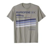 Ibuprofene 400mg - Grafica Farmaco Generico e Design Medico Maglietta, Uomo, Ardesia, L
