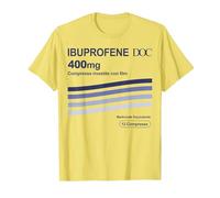 Ibuprofene 400mg - Grafica Farmaco Generico e Design Medico Maglietta, Uomo, Limone, M