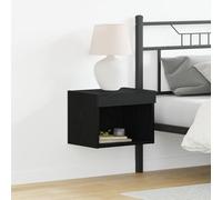 IBUQDDV Armadi da parete con luci a LED, 2 pezzi, colore nero, rovere 40 x 30 x 30 cm