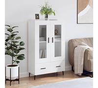 IBUQDDV Armadietti Madia da Salotto Credenza soggiorno Mobile da Cucina Credenza Bianca 69,5x31x115 cm in Legno Multistrato per Soggiorno Sala da Pranzo