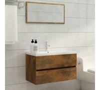 IBUQDDV Armadio da bagno a parete con specchio e piano superiore per lavabo, robusto materiale in legno, con resistenza all'umidità e spazio aggiuntivo