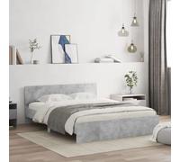 IBUQDDV Bed Struttura letto Letto a Piattaforma Telai per letti Giroletto con Testiera Grigio Cemento 140x200 cm per camere da letto e hotel