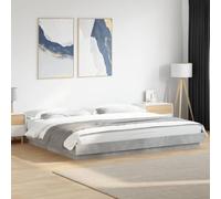 IBUQDDV Bed Struttura letto Letto a Piattaforma Telai per letti Giroletto Grigio Cemento 180x200 cm in Legno Multistrato per camere da letto e hotel