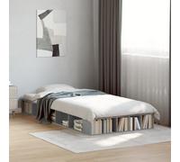IBUQDDV Bed Struttura letto Letto a Piattaforma Telai per letti Giroletto Grigio Cemento 75x190 cm in Legno Multistrato per camere da letto e hotel