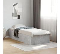 IBUQDDV Bed Struttura letto Telai per letti Letto a Piattaforma Giroletto Grigio Cemento 100x200 cm in Legno Multistrato per Camera da Letto