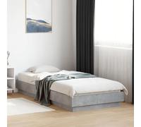 IBUQDDV Bed Struttura letto Telai per letti Letto a Piattaforma Giroletto Grigio Cemento 90x200 cm in Legno Multistrato per camere da letto e hotel