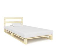 IBUQDDV Bed Struttura letto Telai per letti Letto a Piattaforma Giroletto in Pallet di Legno Massello di Pino 100x200 cm